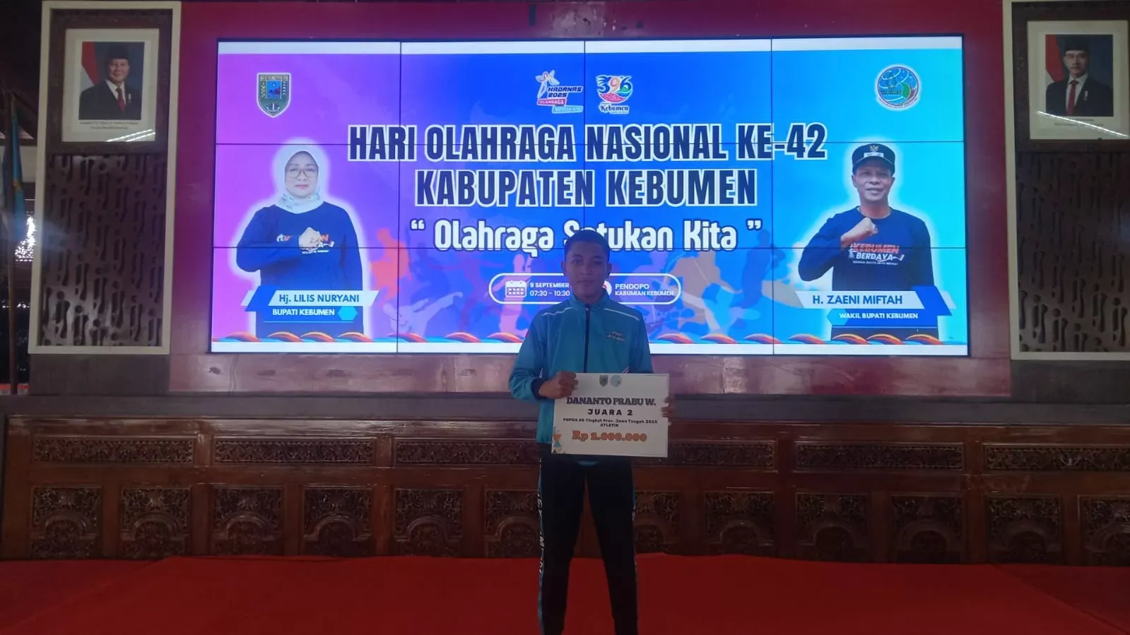 Siswa MTsN 6 Kebumen, Dananto Prabu Wijaya, Raih Penghargaan Haornas ke-42!